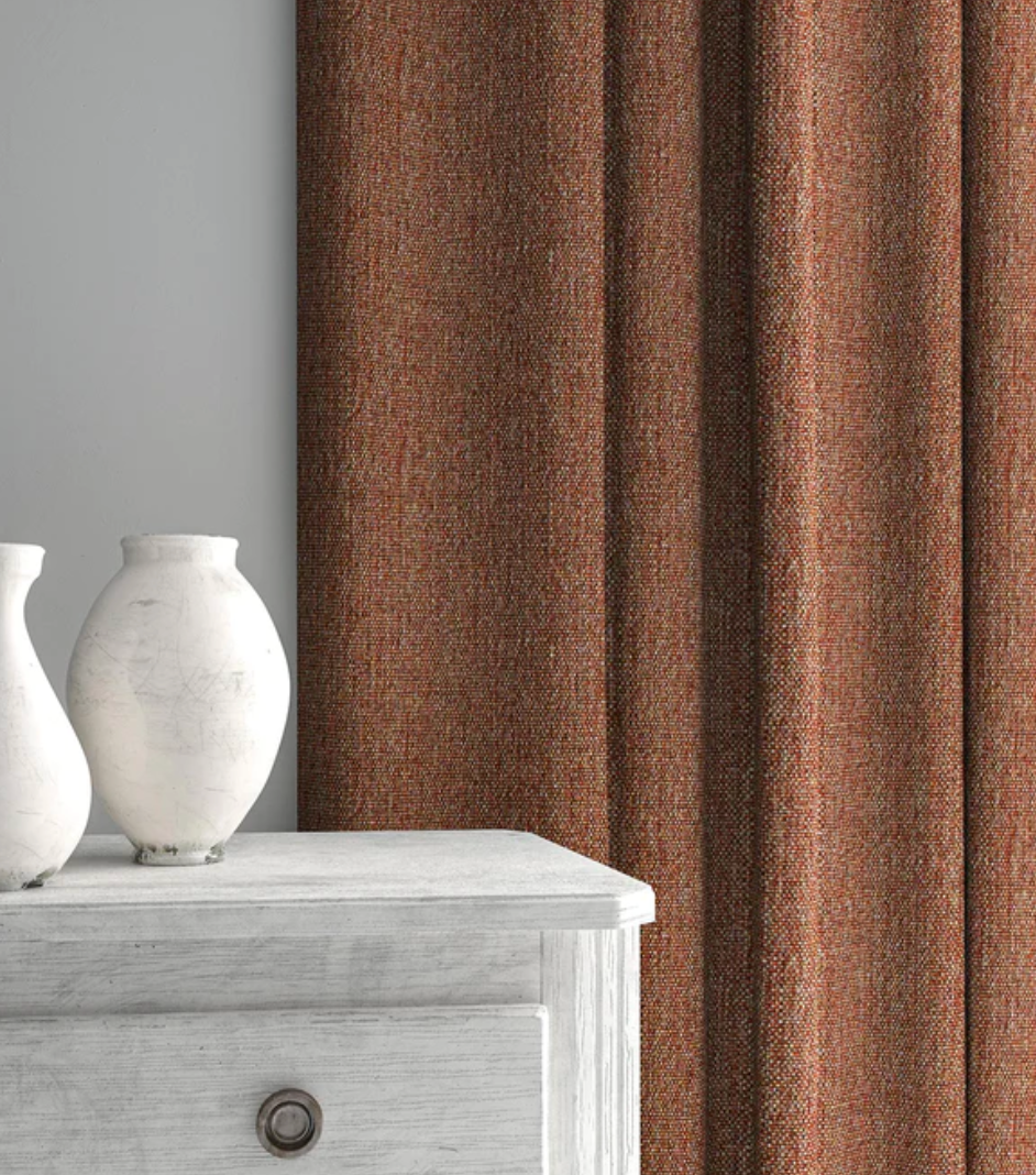 Red Ochre - Orta by Linwood - Fabric, Curtains, Roman Blinds drape