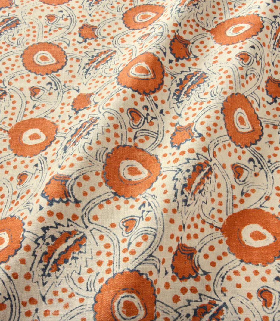 Rust - Rubia Fabric Linwood 100% Linen