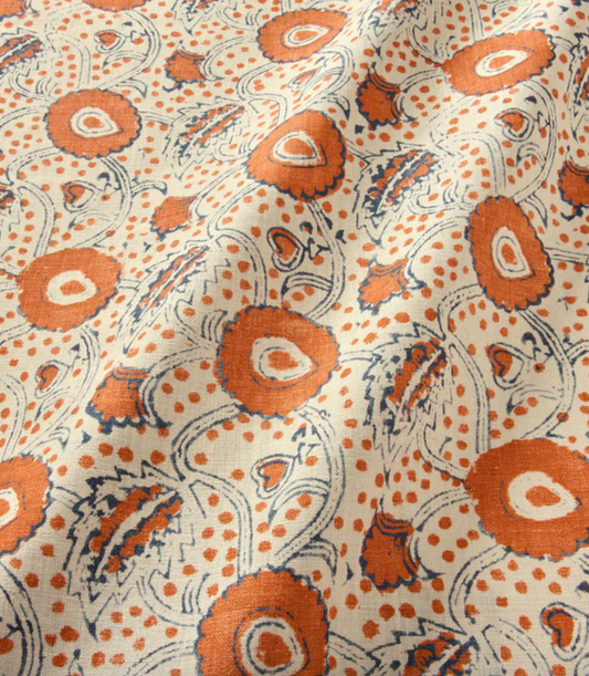 Rust - Rubia Fabric Linwood 100% Linen