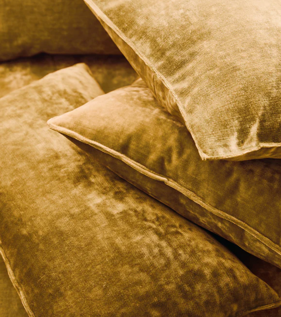 Saffron - Cosmos Velvet by Linwood - Fabric, Curtains, Roman Blinds