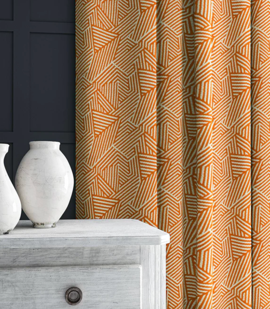 Tangerine - Sashay by Linwood - Fabric, Curtains, Roman Blinds curtain