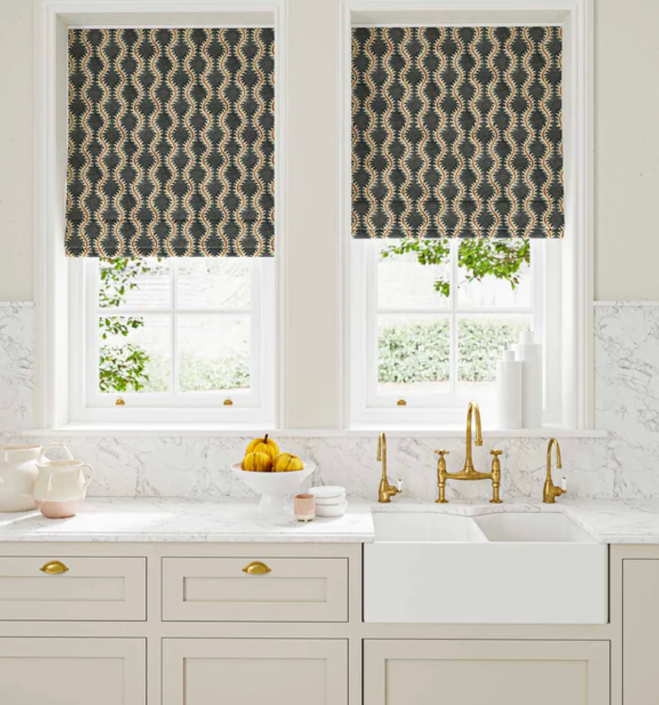 slate - Helter Skelter Fabric Linwood 100% Linen blinds