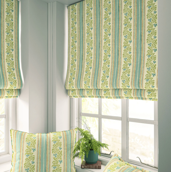 Spring - Yala Stripe, Maru Collection by Linwood - Roman Blinds