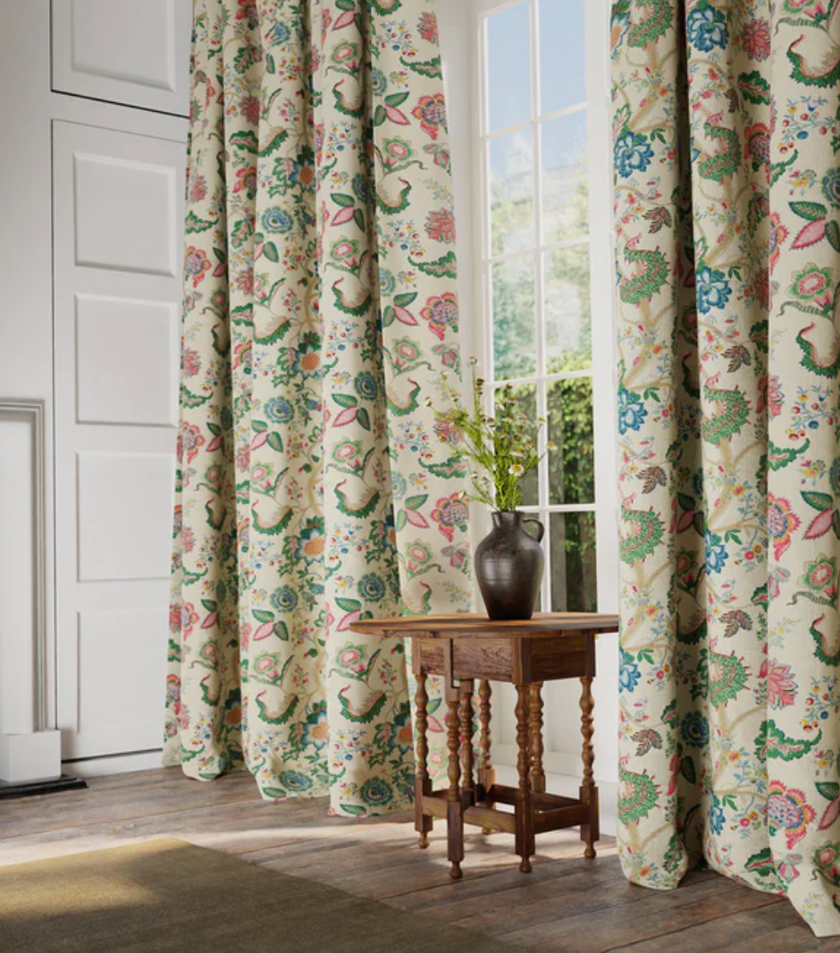Spring Green - Kitty Fabric Linwood 100% Linen curtains
