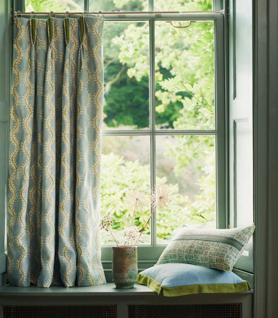 curtains Spring - Helter Skelter Fabric Linwood 100% Linen