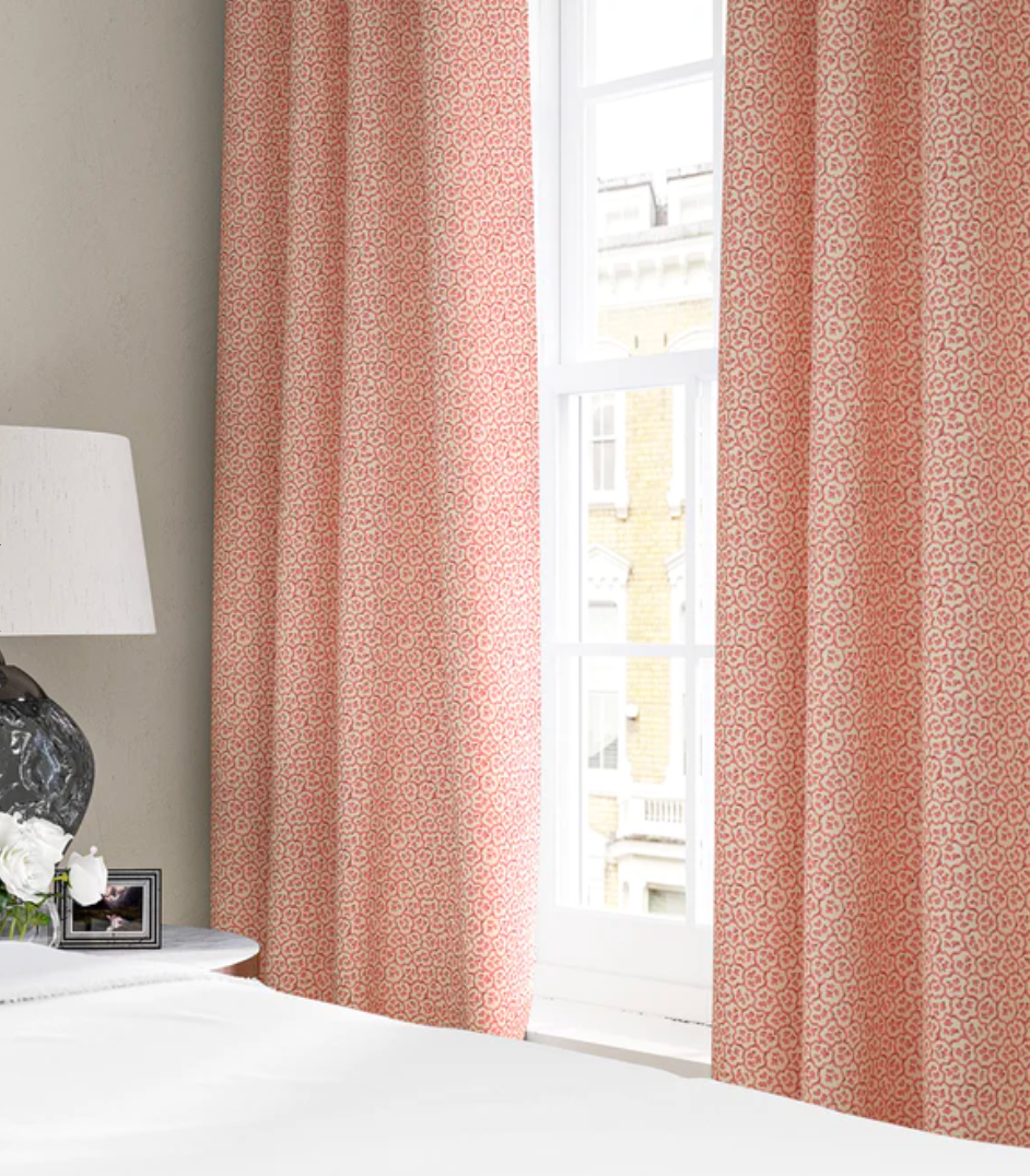 Strawberry - Hopscotch Fabric Linwood 100% Linen curtain