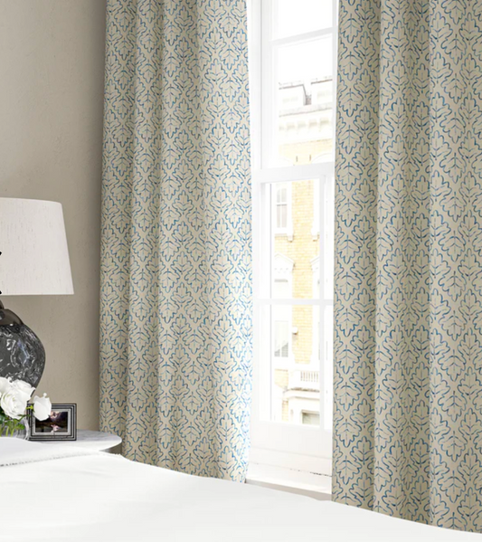 Summer Sky - Maze Fabric Linwood 100% Linen curtain