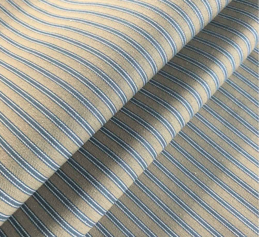 Iris - Antique Ticking Stripe 1 Fabric Ian Mankin 100% Cotton