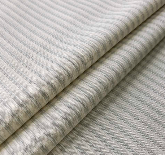 Cooshy Grey Ticking Stripe 100% Cotton Fabric
