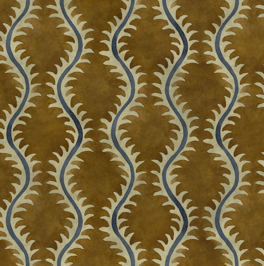 Turmeric - Helter Skelter Velvet by Linwood