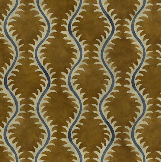 Turmeric - Helter Skelter Velvet by Linwood