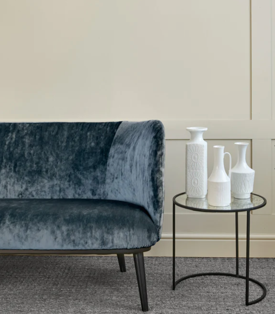 Twilight - Cosmos Velvet by Linwood - Fabric, Curtains, Roman Blinds sofa