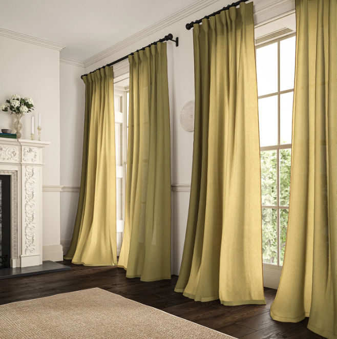 Wheat - Marietta Linen by Linwood - Curtains
