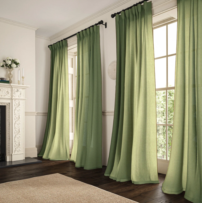 Wheatgrass - Marietta Linen by Linwood - Curtains