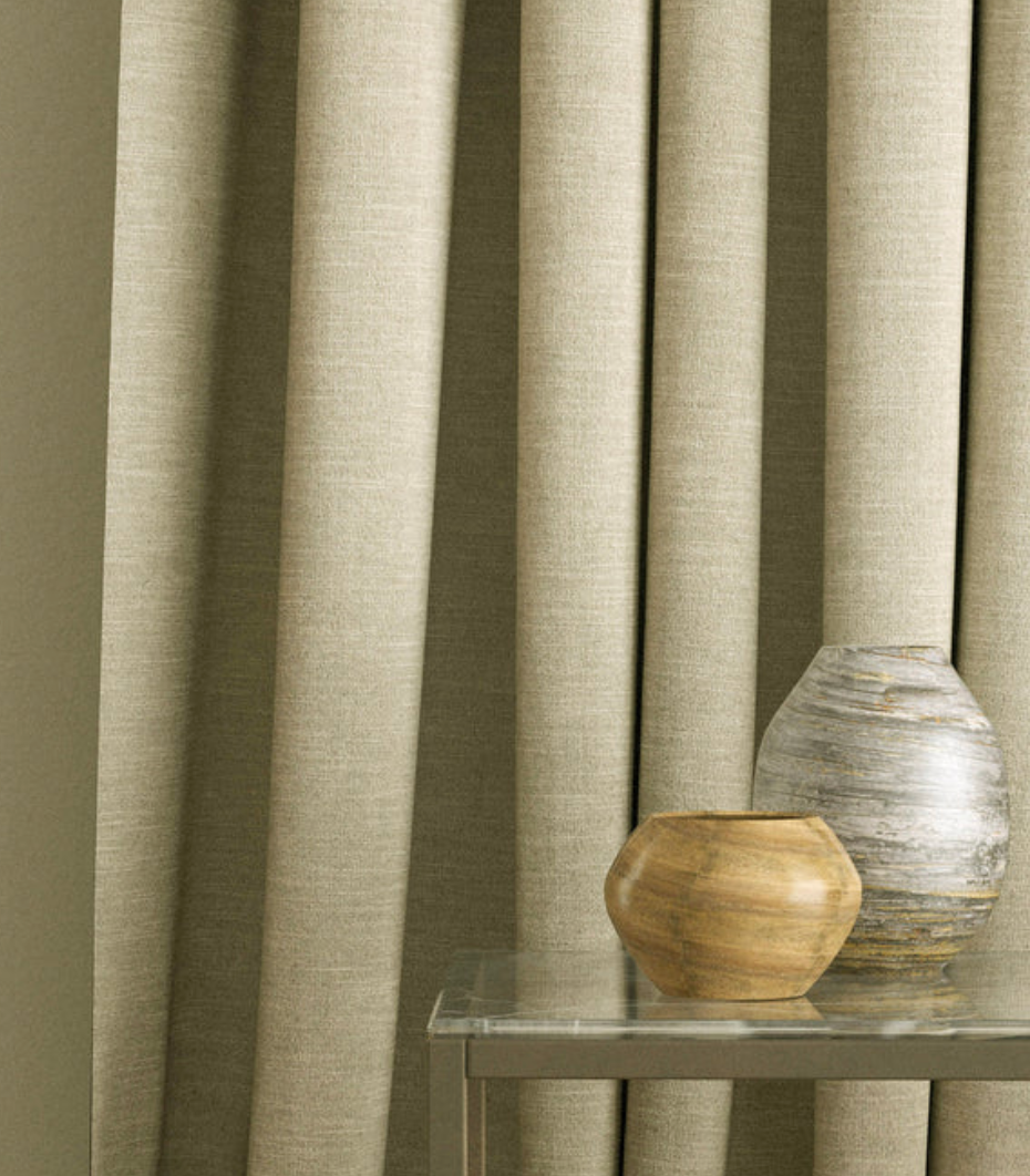 Yorkstone - Luna by Linwood 100% Linen - Fabric, Curtains, Roman Blinds drape