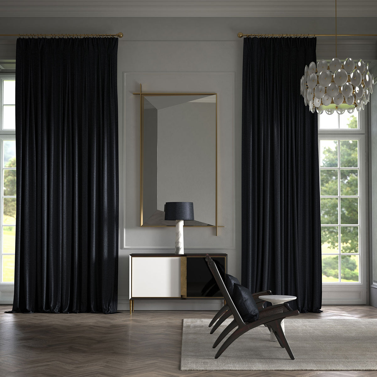 James Hare Mayfair Jackdaw Made to Measure Roman Blinds