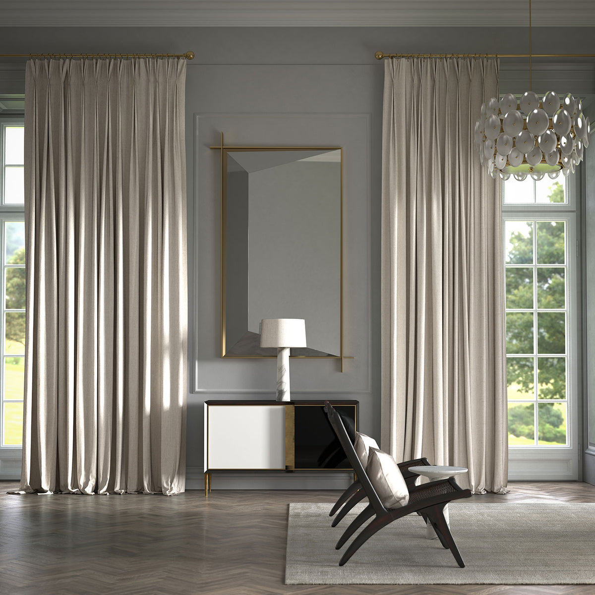 James Hare Mayfair Rock Salt Made to Measure Roman Blinds