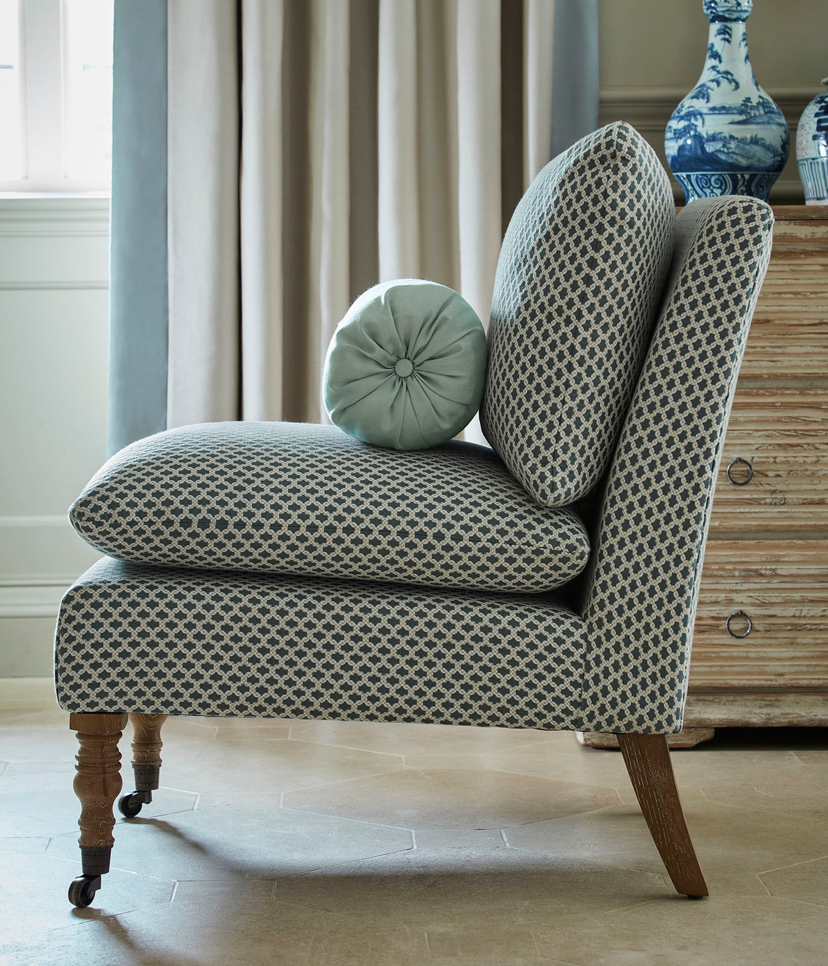 James Hare Asscher Dusty Pink Made to Measure Curtains