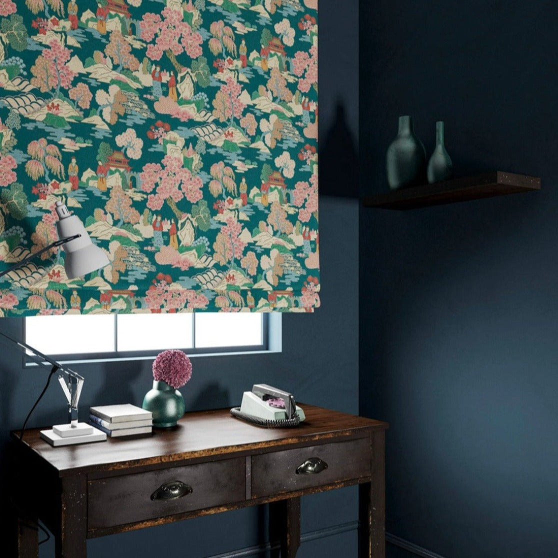 Linwood Japanese Garden Blossom FR Made to Measure Curtains