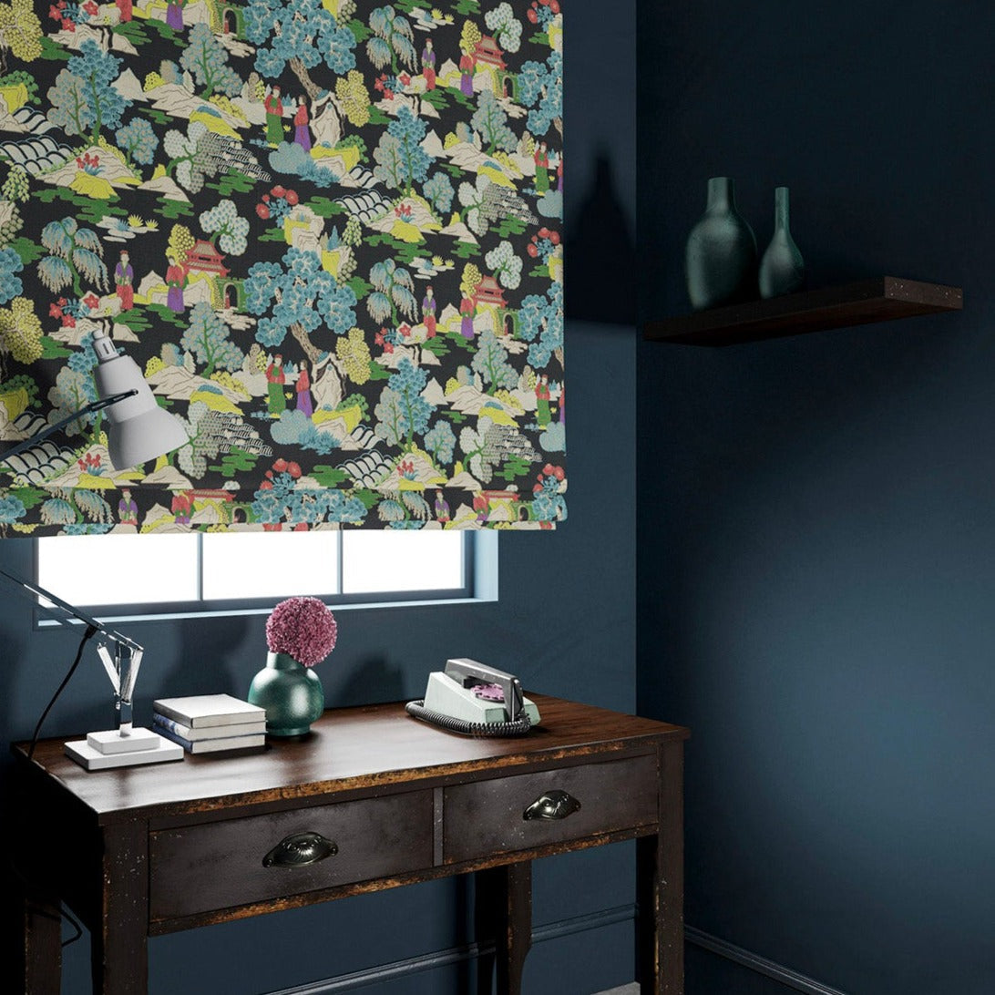 Linwood Japanese Garden Dayglow FR Made to Measure Curtains