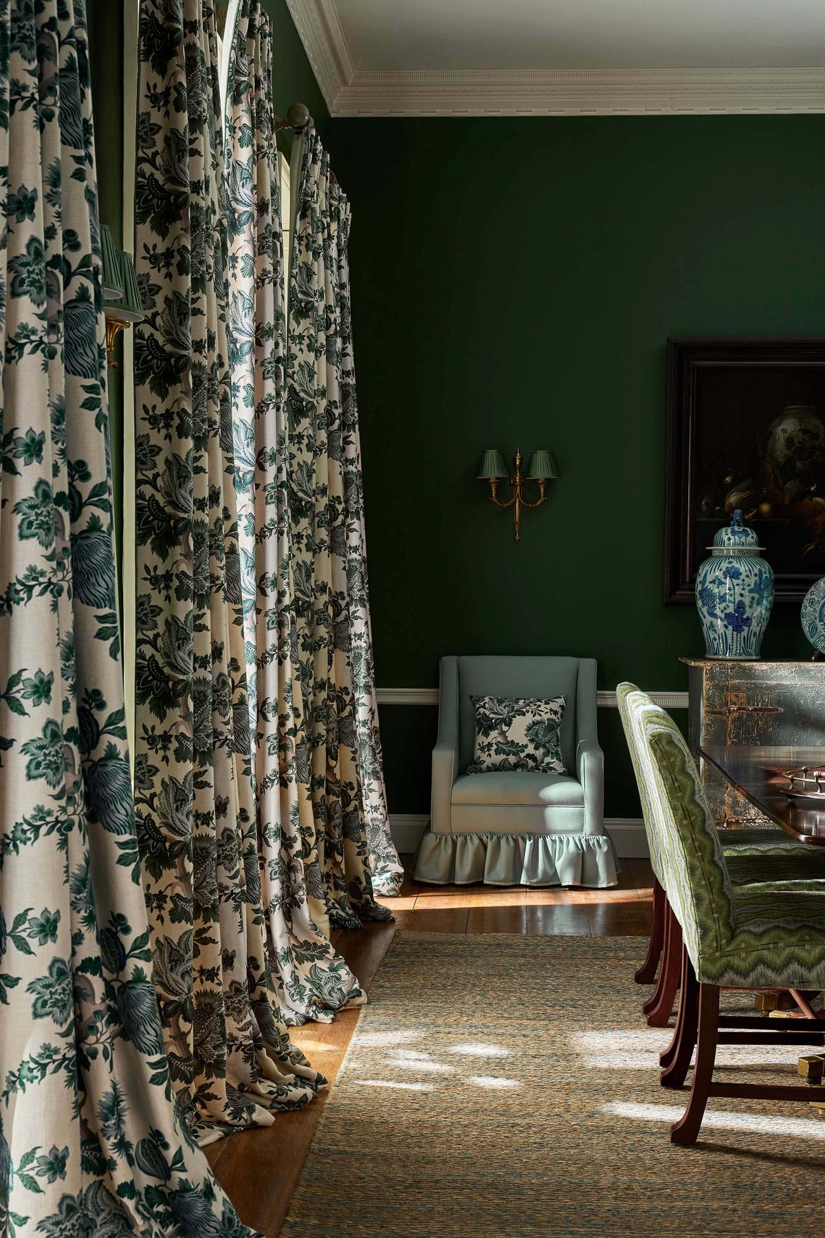 James Hare Artissima Blue Green Made to Measure Curtains
