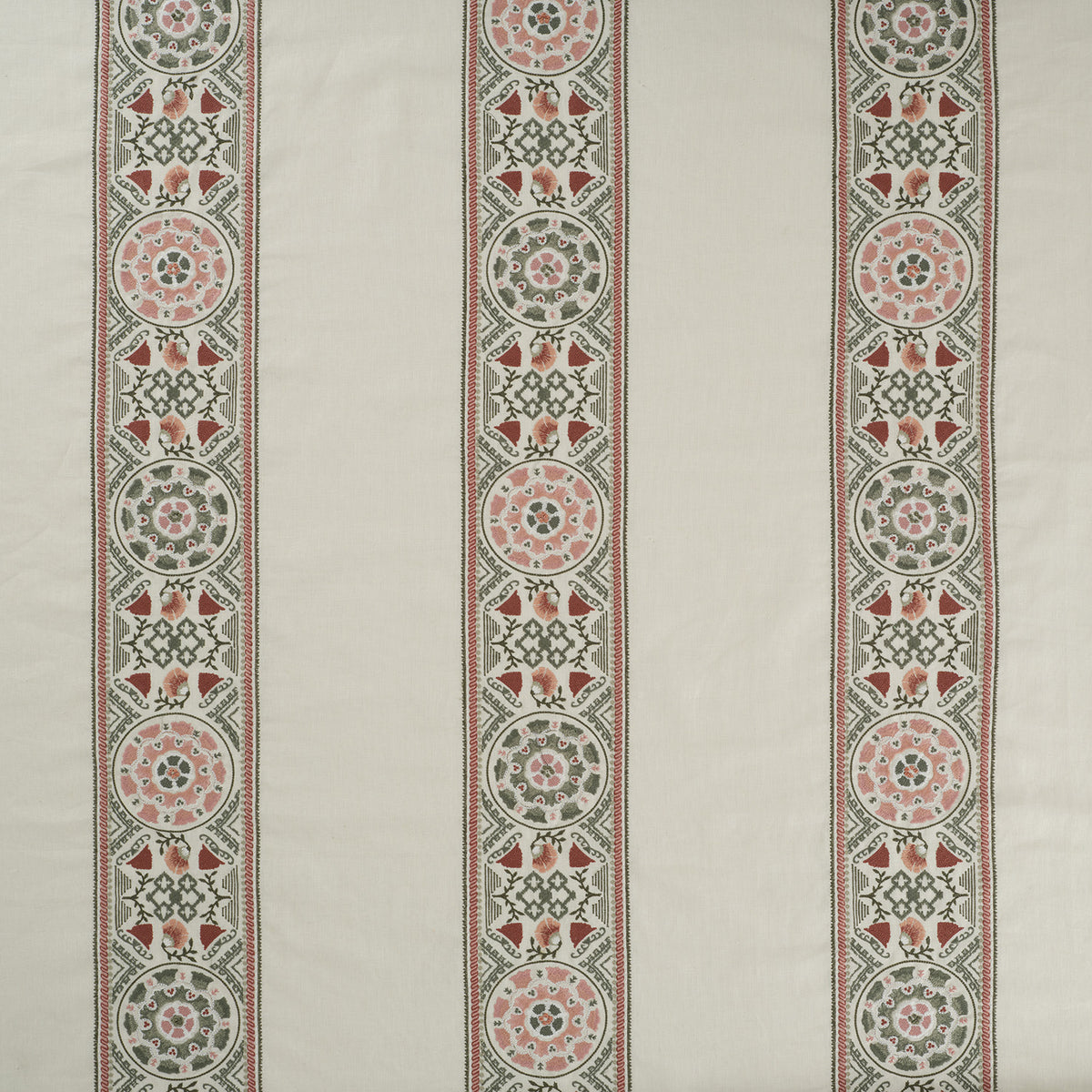 James Hare Suzani Stripe Pink/Green Made to Measure Curtains