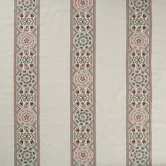 James Hare Suzani Stripe Pink/Green Made to Measure Curtains