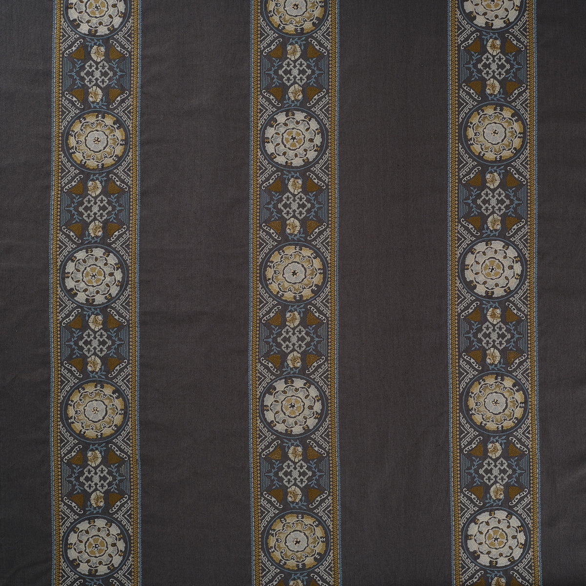 James Hare Suzani Stripe Ink/Gold Made to Measure Roman Blinds