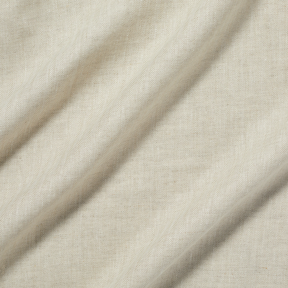 James Hare Linen Herringbone Natural Made to Measure Curtains