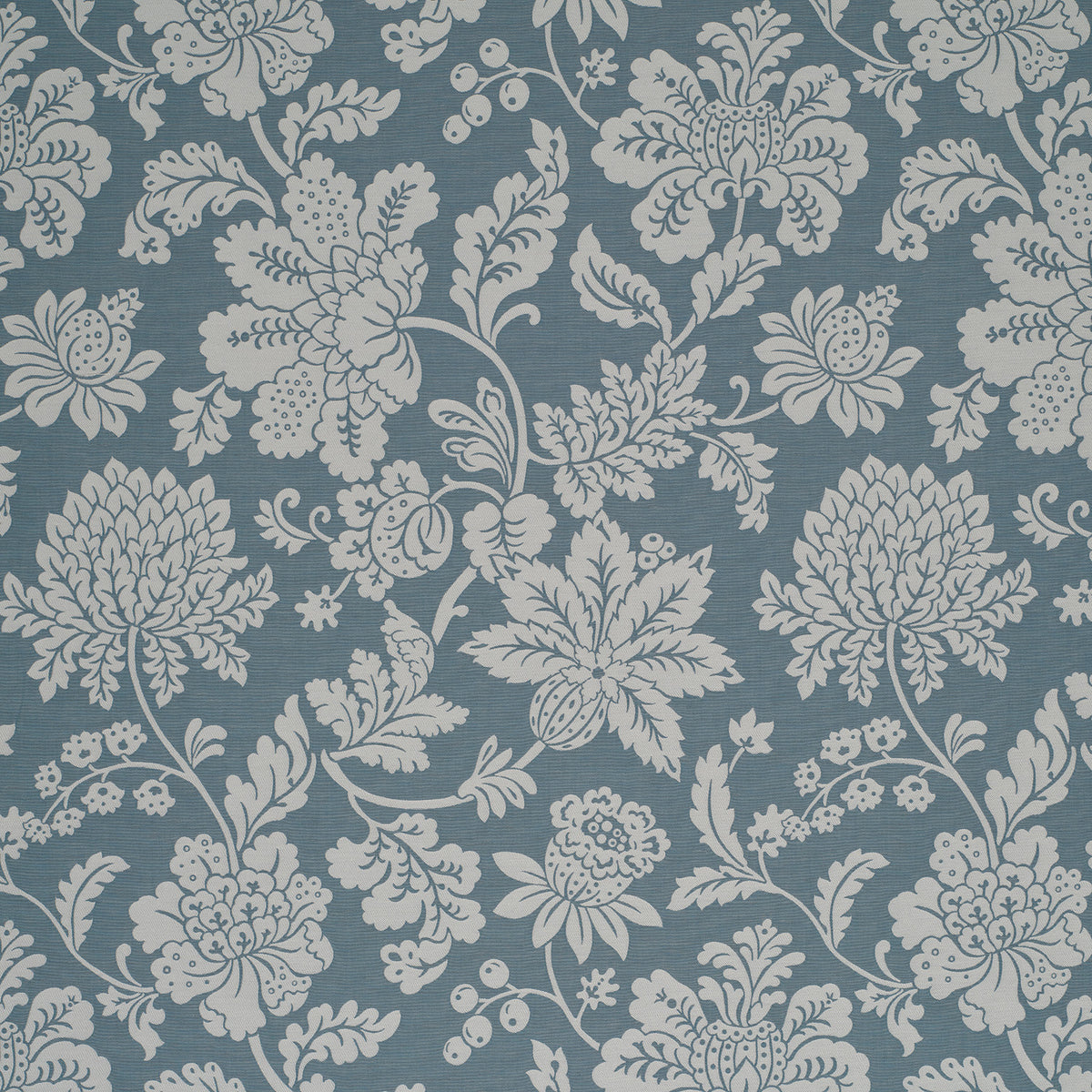 James Hare Cartouche Jacobean Damask Victoria Blue Made to Measure Roman Blinds
