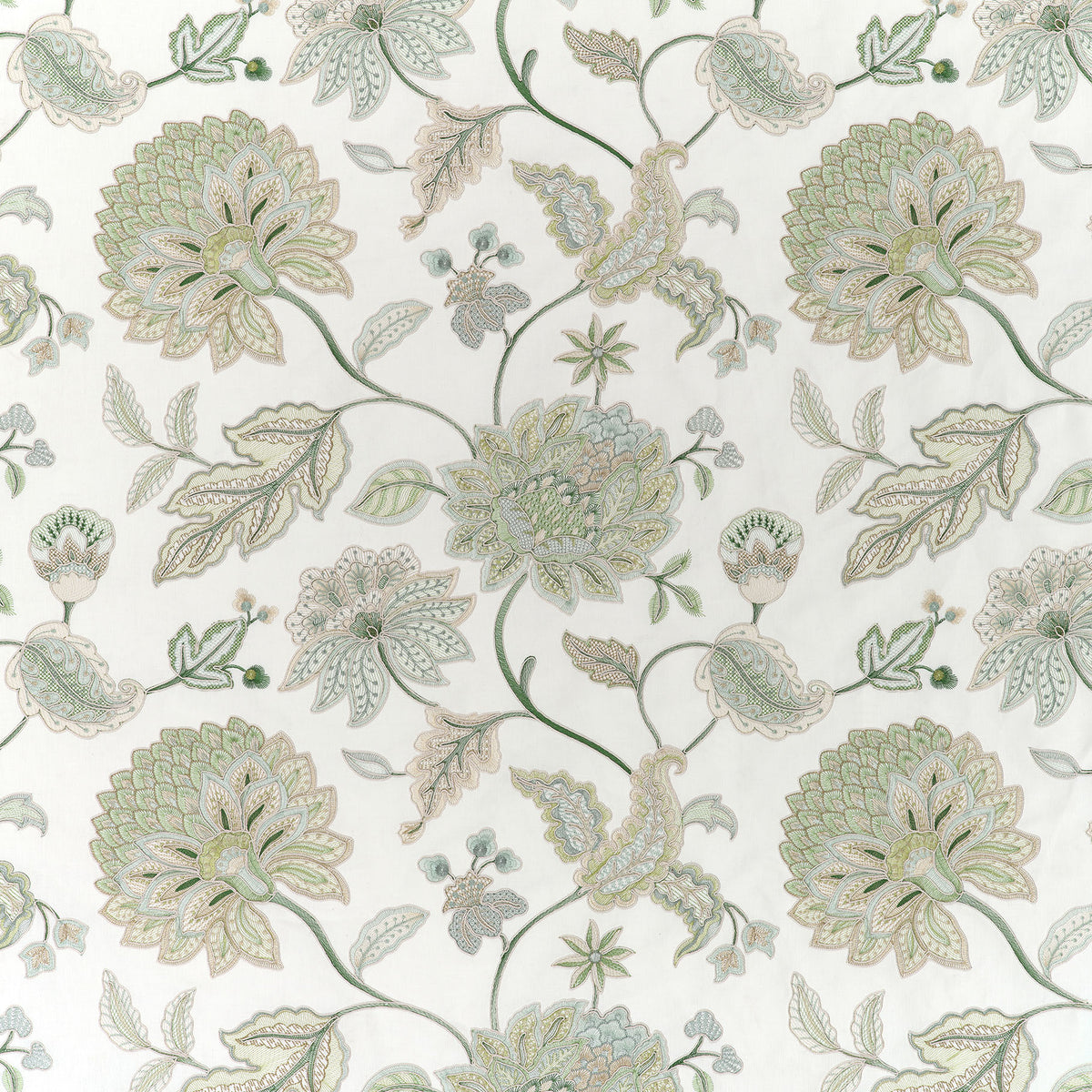 James Hare Bloom Green Made to Measure Curtains