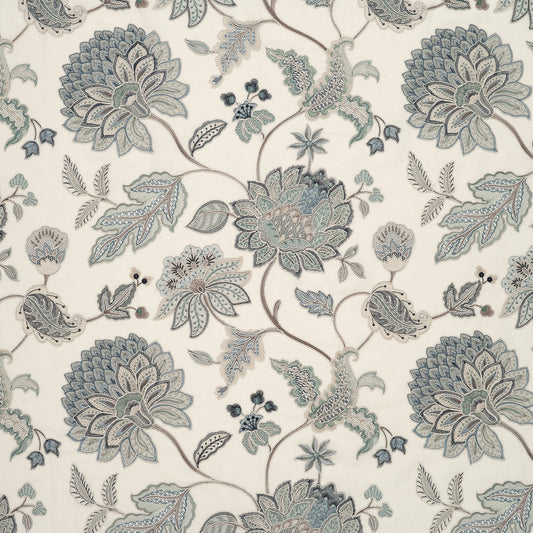 James Hare Bloom Blue Made to Measure Curtains