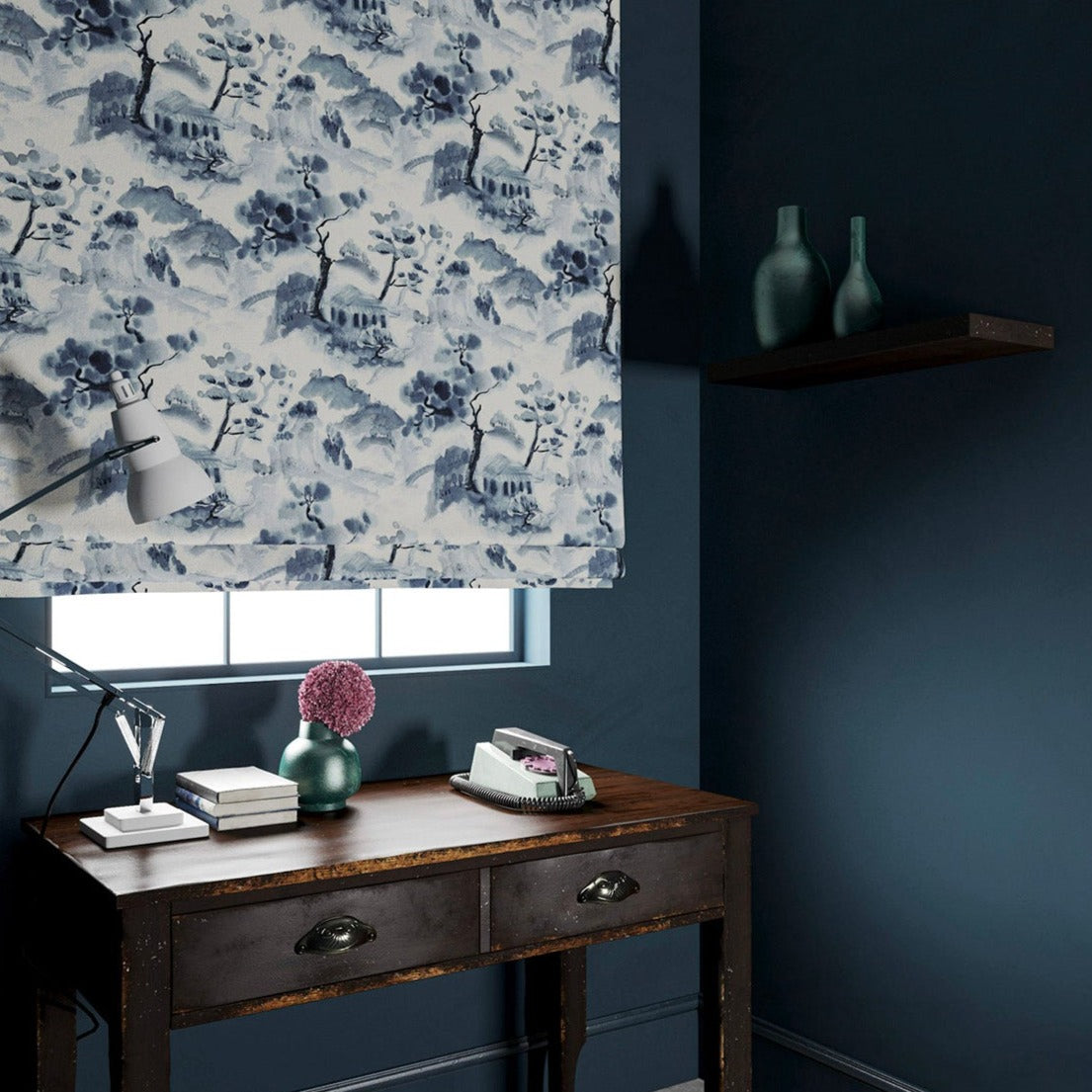 Linwood Mountain Retreat Ink FR Made to Measure Curtains