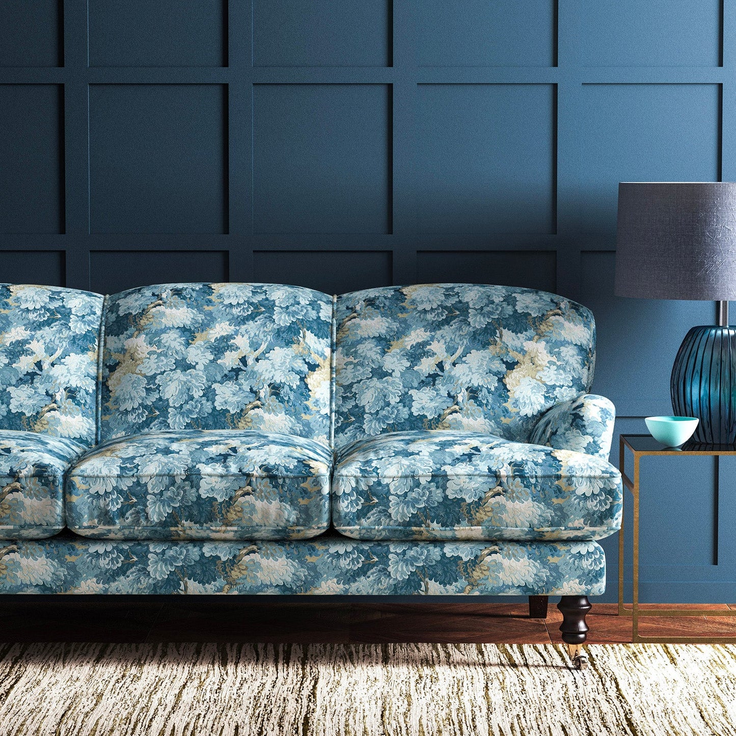 Linwood English Oak Cornflower FR Made to Measure Curtains