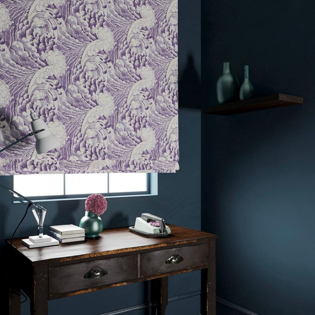 Linwood The Wave Mauve FR Made to Measure Curtains