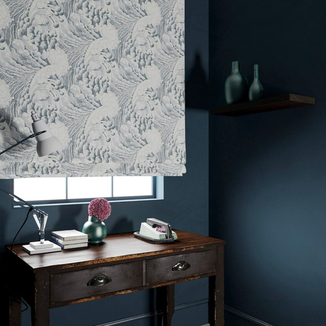 Linwood The Wave Moonbeam FR Made to Measure Curtains