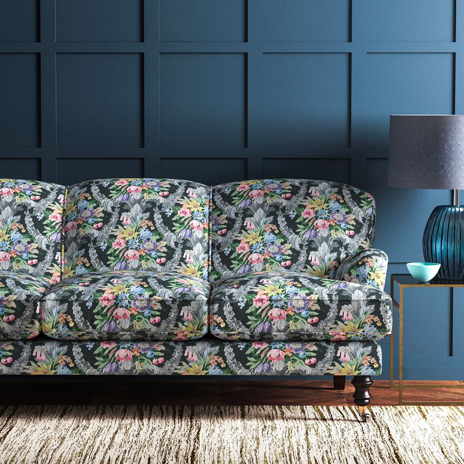 Linwood Wakehurst Velvet Midnight FR Made to Measure Curtains