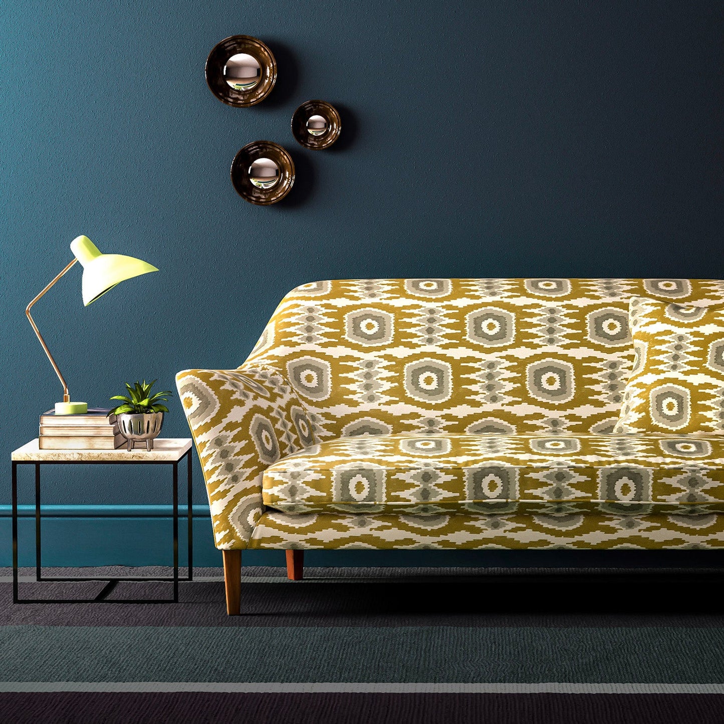 Linwood Casper Ochre FR Made to Measure Curtains