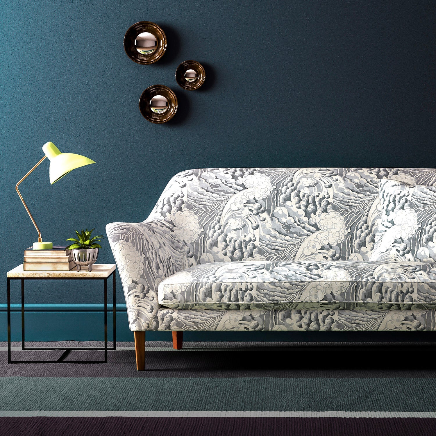 Linwood The Wave Moonbeam FR Made to Measure Curtains