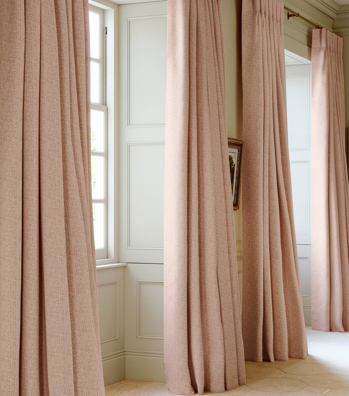 James Hare Flori Veiled Rose Made to Measure Curtains