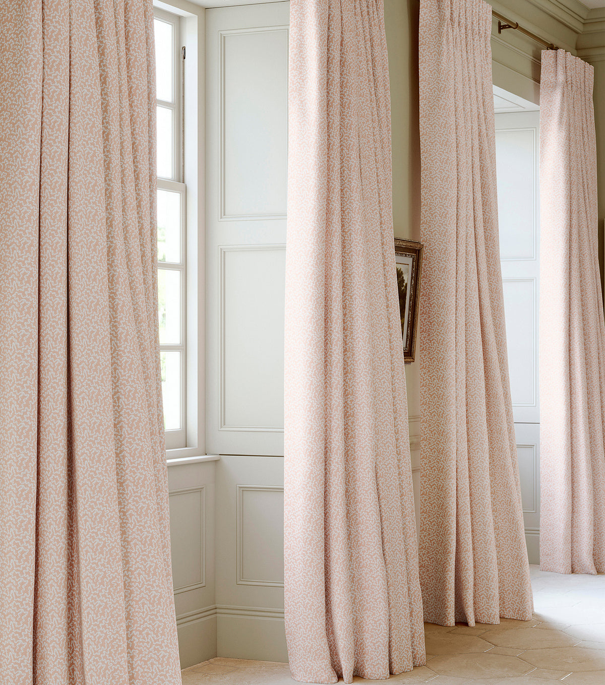 James Hare Lamerie Vermicelli Pink Made to Measure Curtains