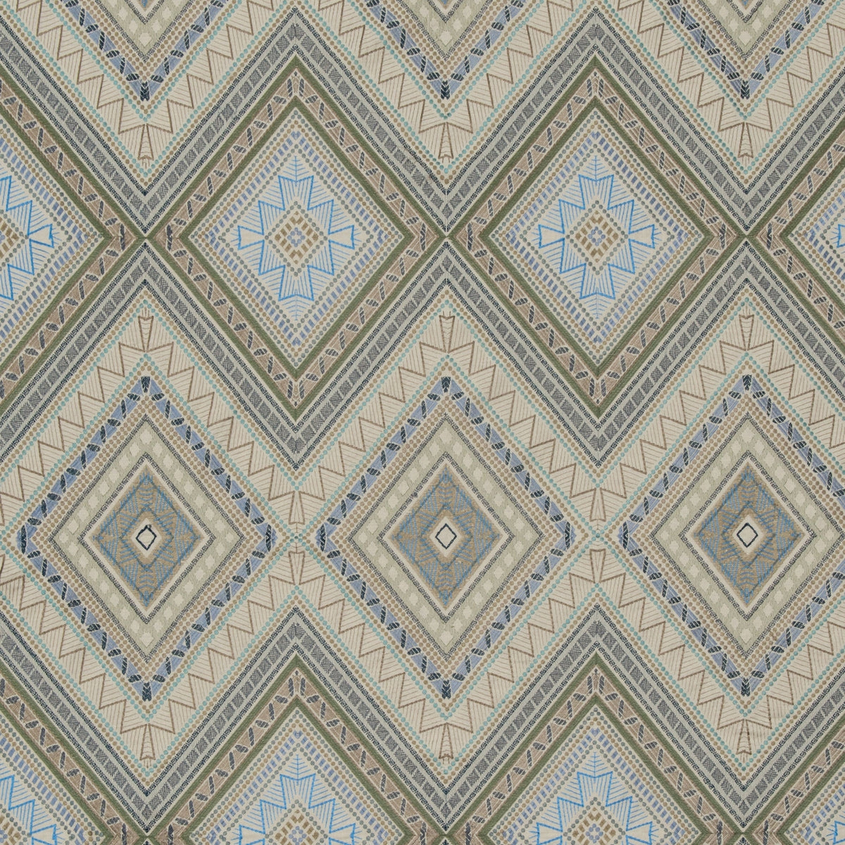 James Hare Fuji Natural/Indigo Made to Measure Curtains