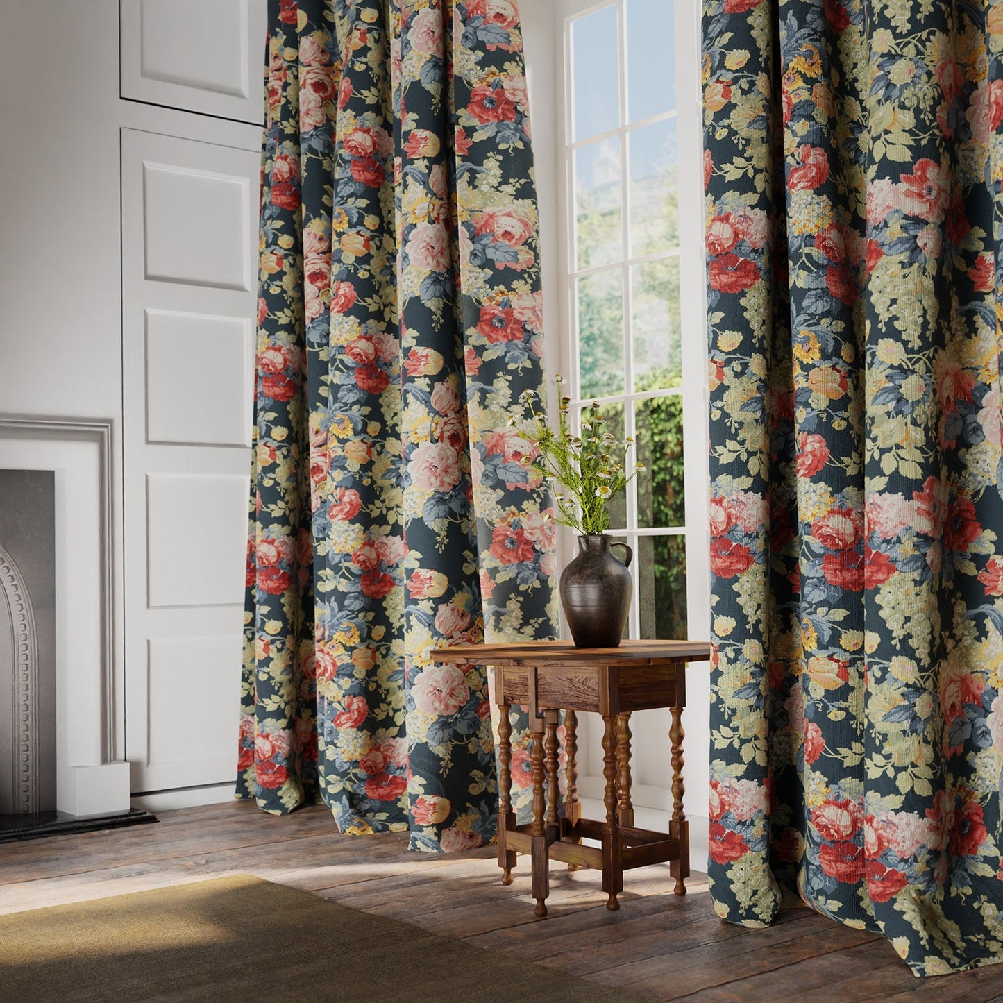 Linwood Albertine Charcoal Made to Measure Curtains