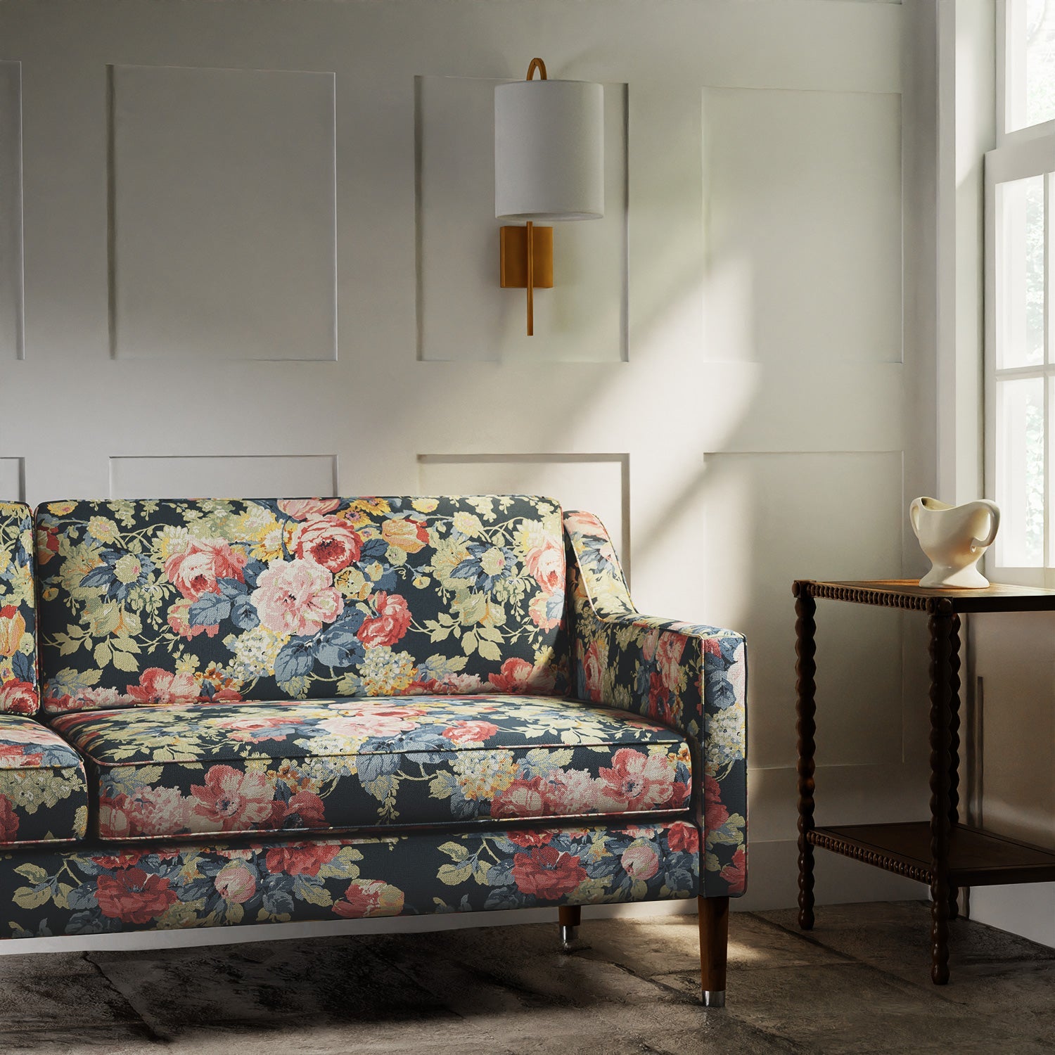 Linwood Albertine Charcoal FR Made to Measure Curtains