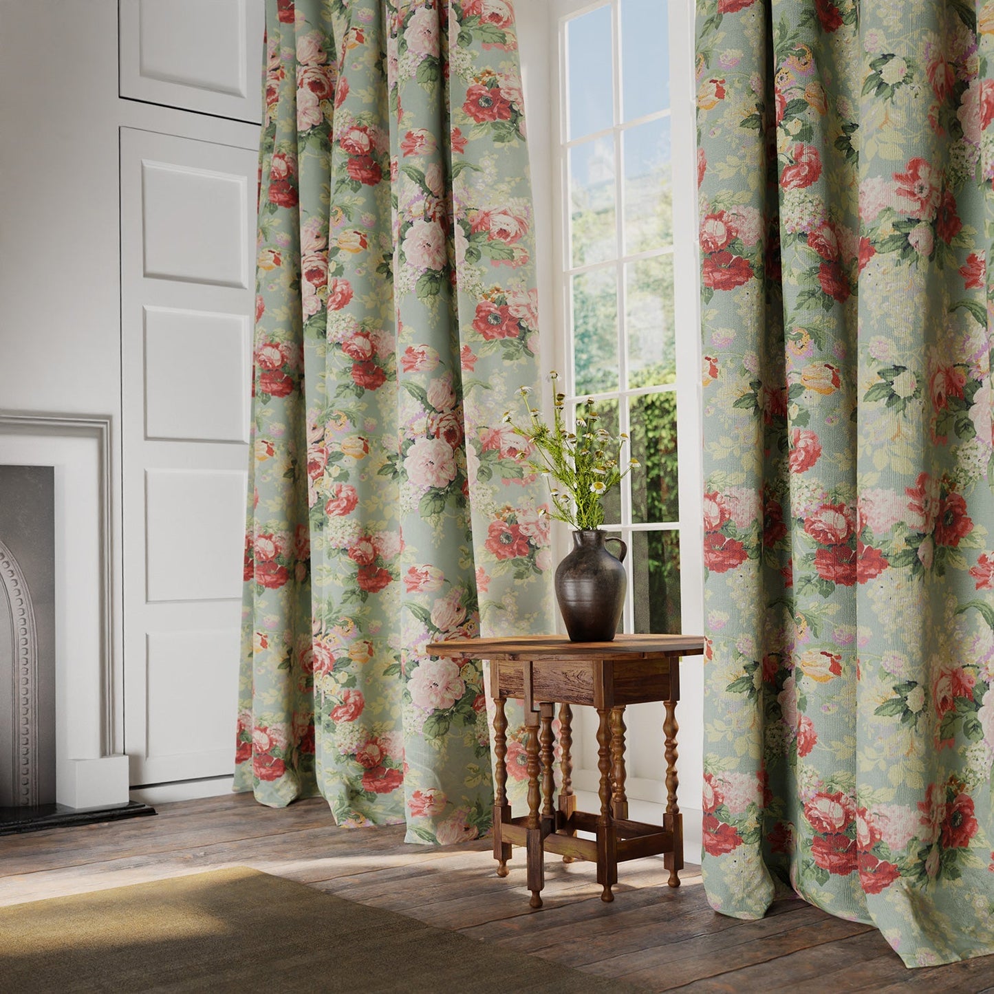 Linwood Albertine Grey Skies Made to Measure Curtains