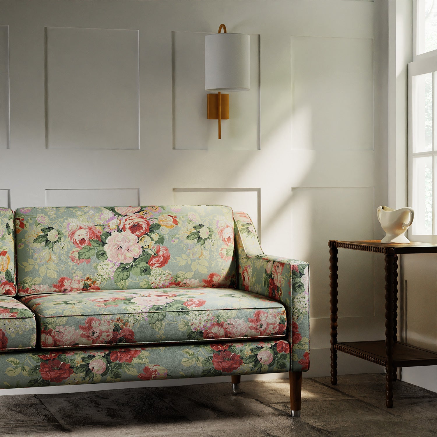 Linwood Albertine Grey Skies Made to Measure Curtains