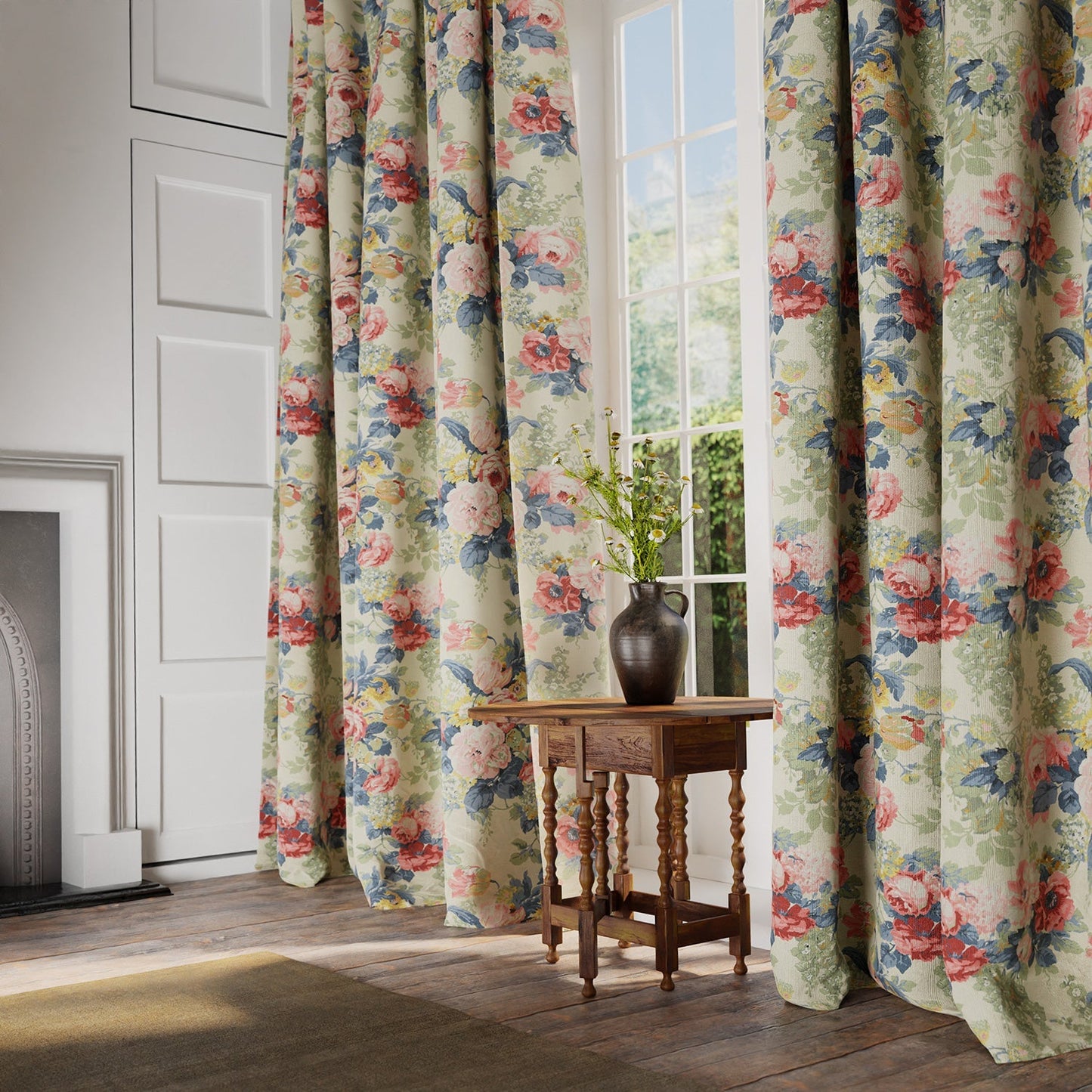 Linwood Albertine Indigo Pink Made to Measure Curtains