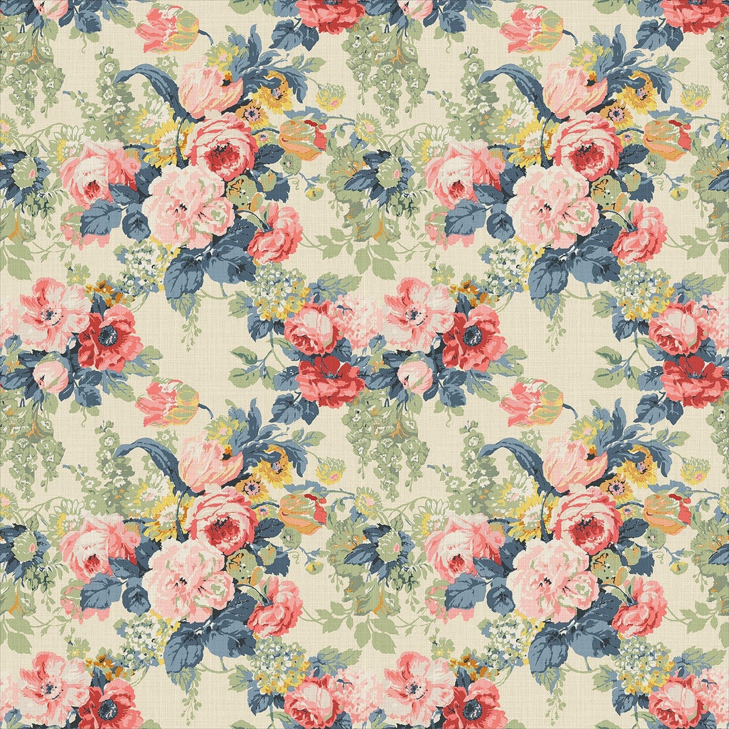 Linwood Albertine Indigo Pink Made to Measure Curtains