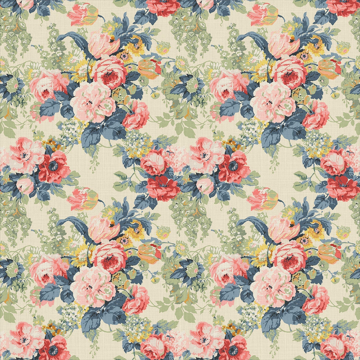 Linwood Albertine Indigo Pink Made to Measure Curtains