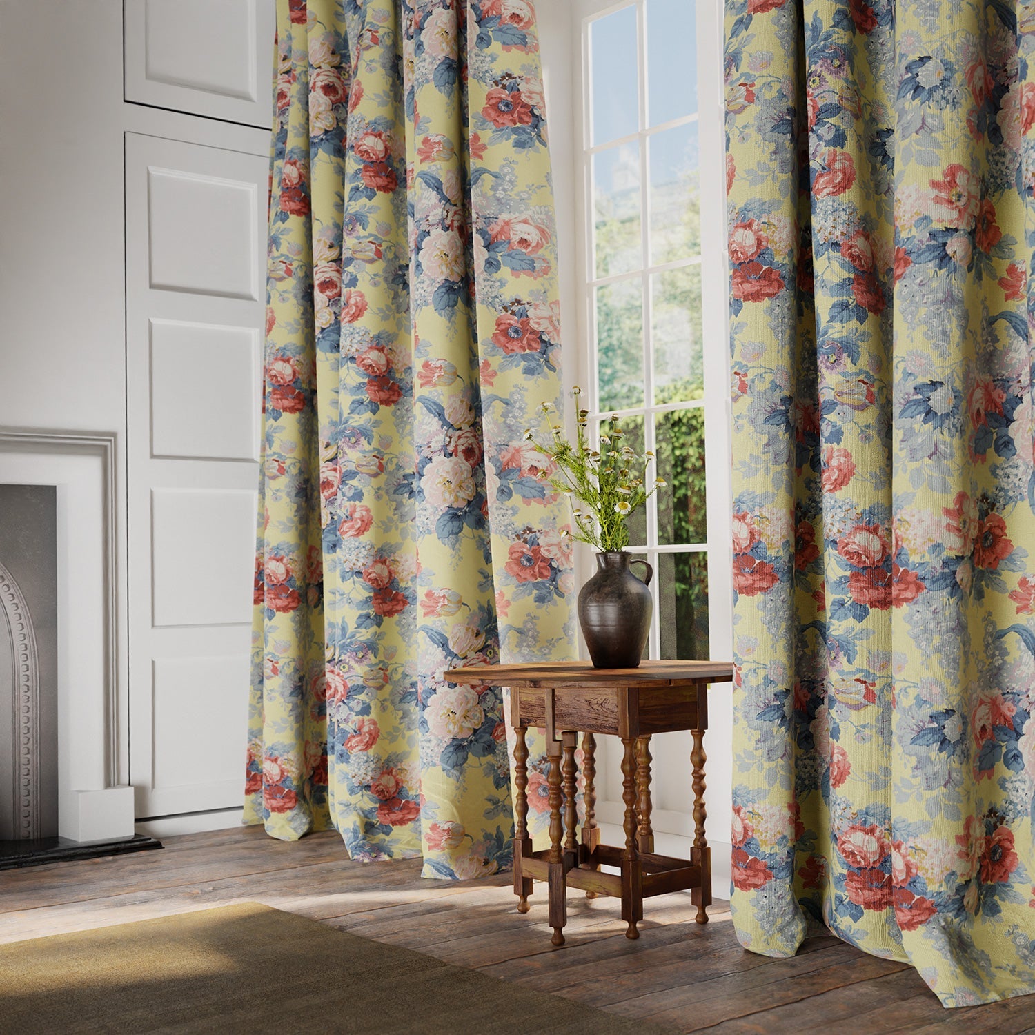 Linwood Albertine Lemon Yellow Made to Measure Curtains